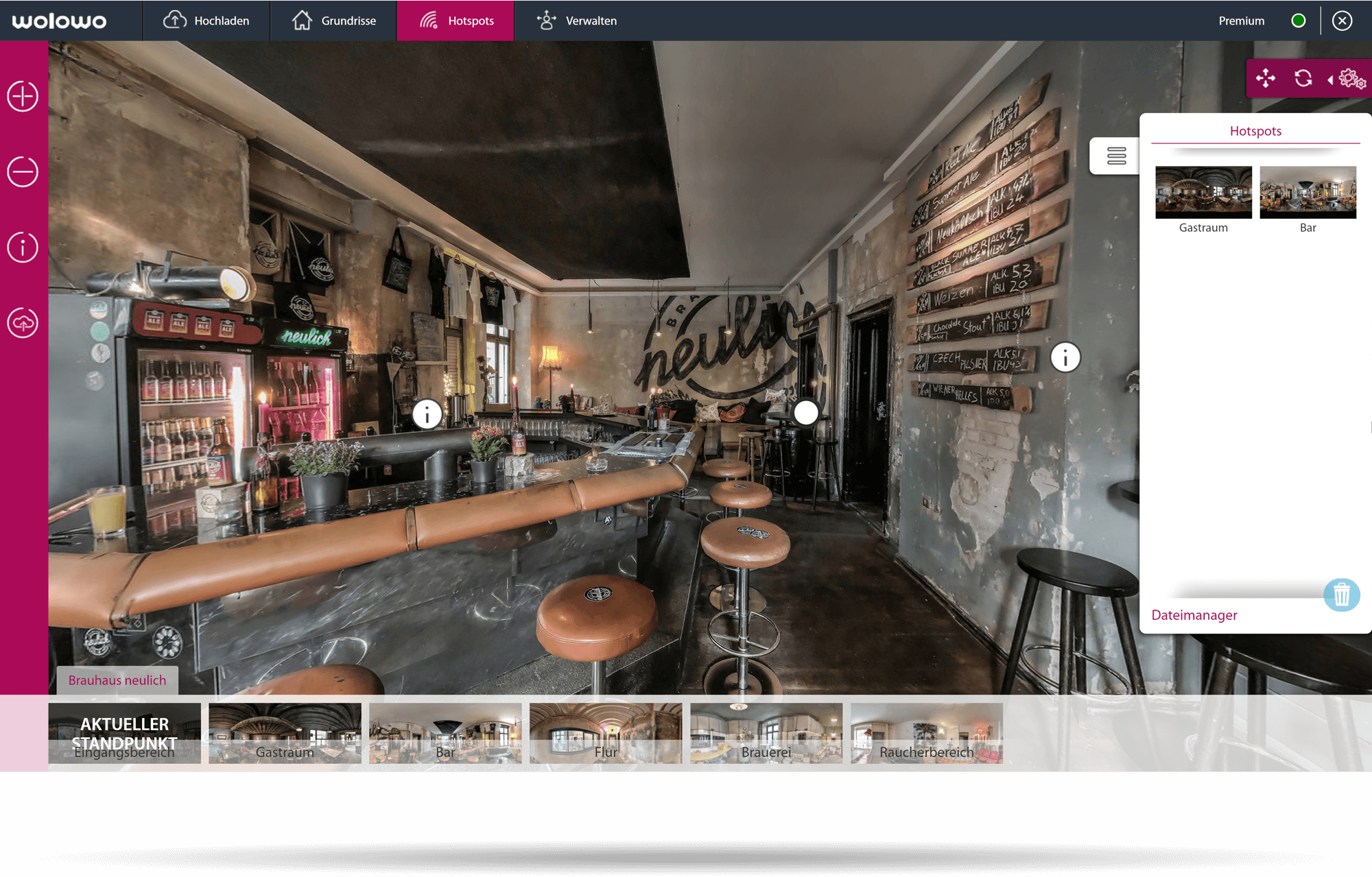 Virtueller Rundgang Vorschaubild Gastronomie 